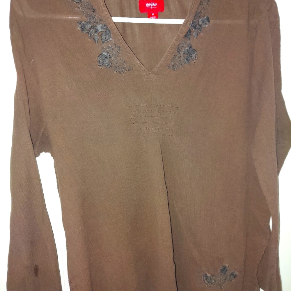 *Medium Boho Brown Mossimo Blouse